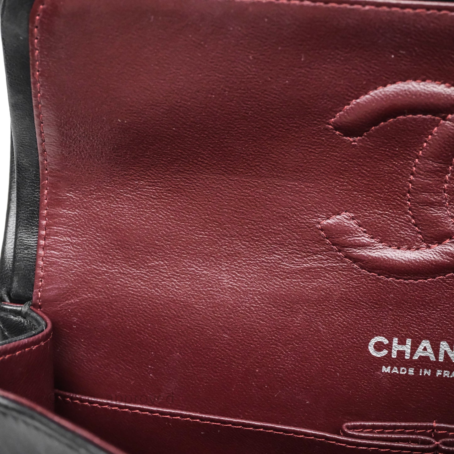Chanel Classic M/L Medium Flap Quilted Black Lambskin Silver Hardware