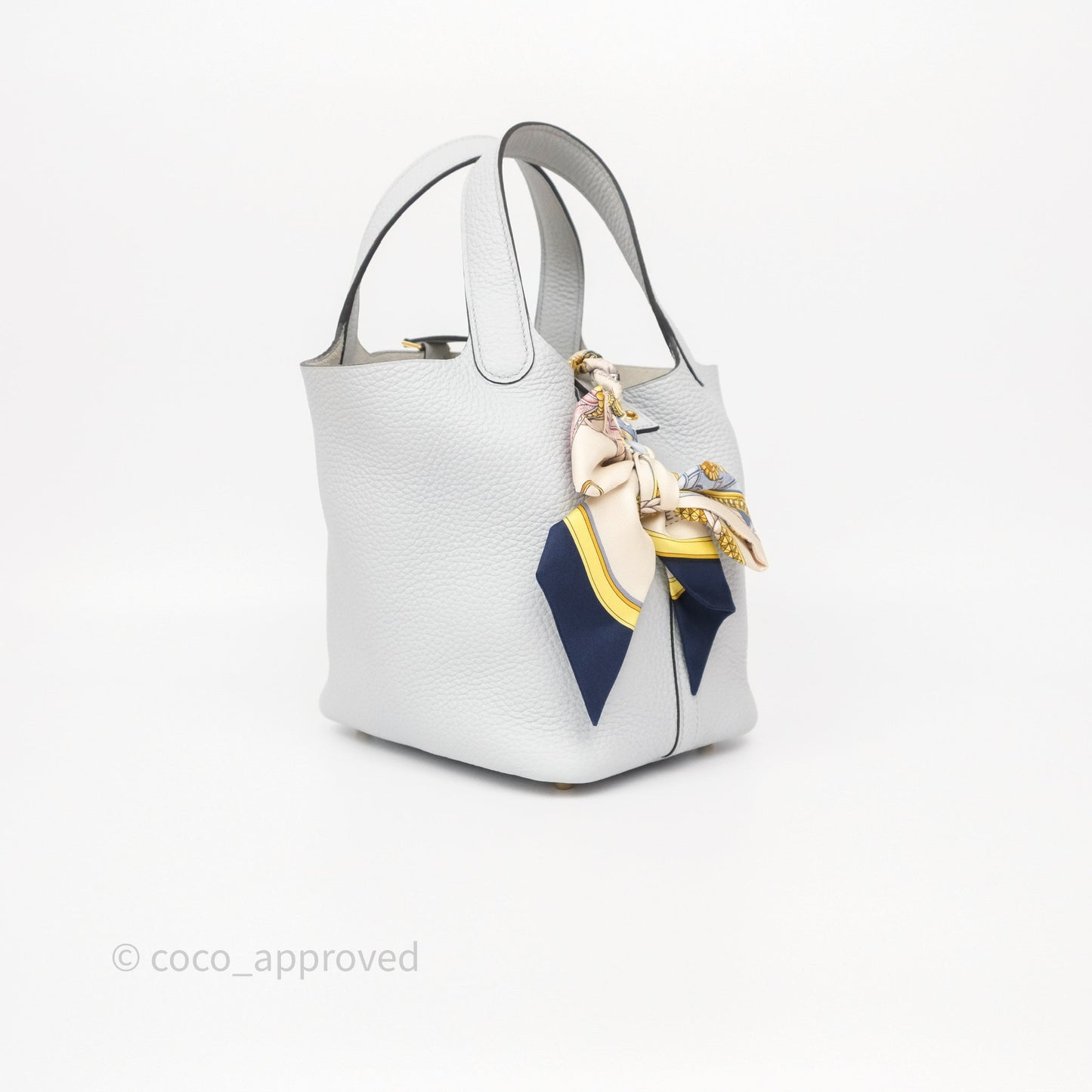 Hermès Picotin Lock 18 Bleu Pale 08 Clemence Gold Hardware