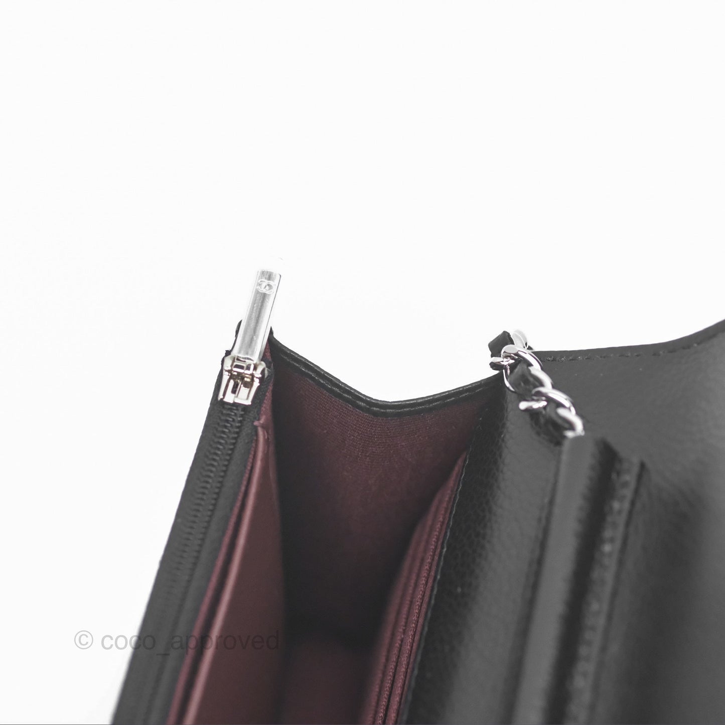 Chanel Quilted Classic WOC Black Caviar Silver Hardware