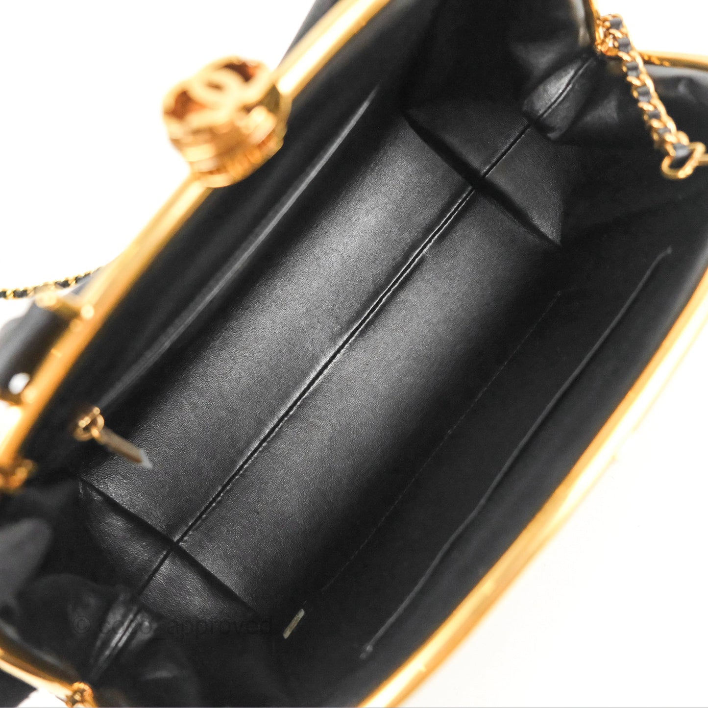 Chanel Paris Rome Colosseum Lock Bag Black Calfskin Antique Gold