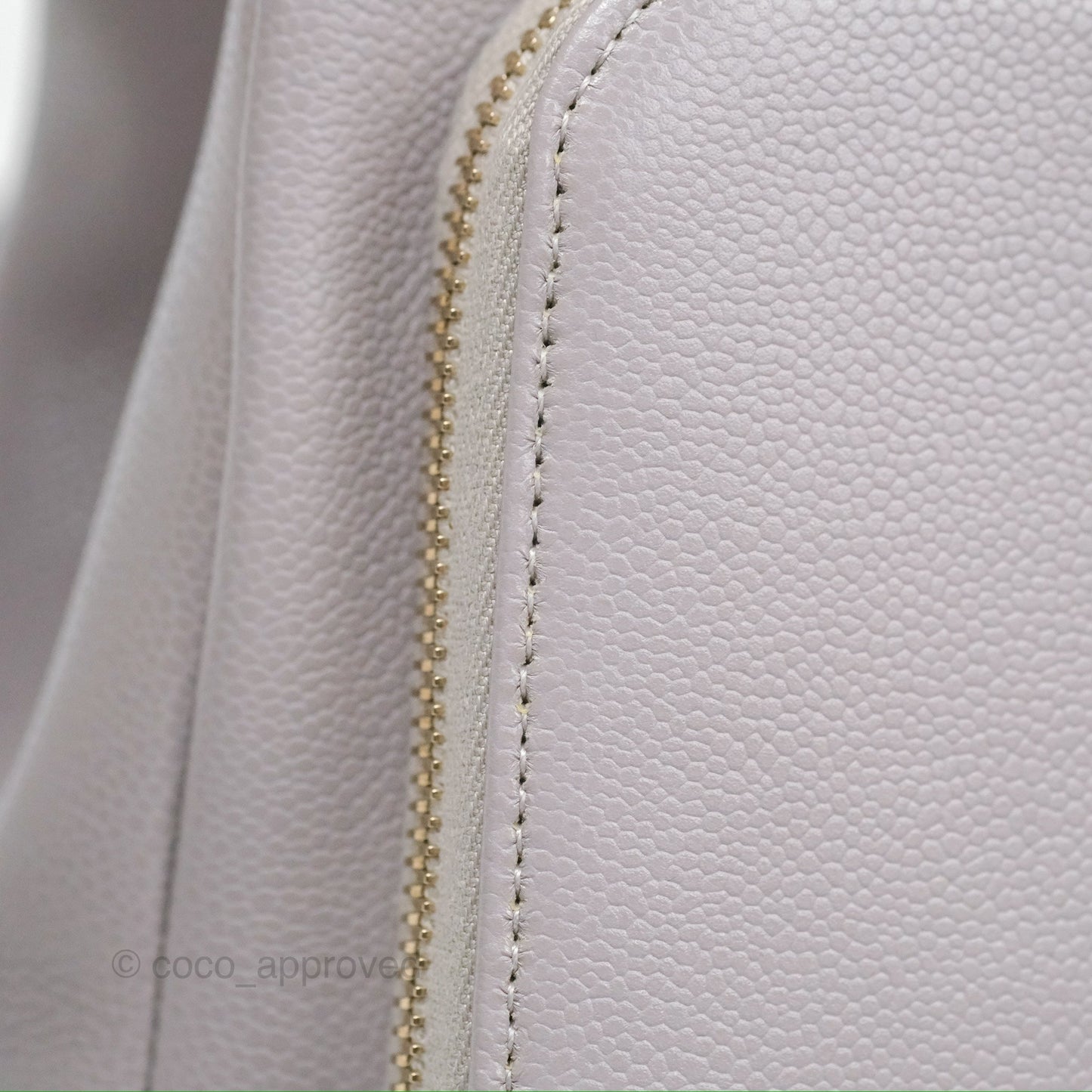Chanel Quilted Medium Business Affinity Flap Grey Caviar Light Gold Hardware