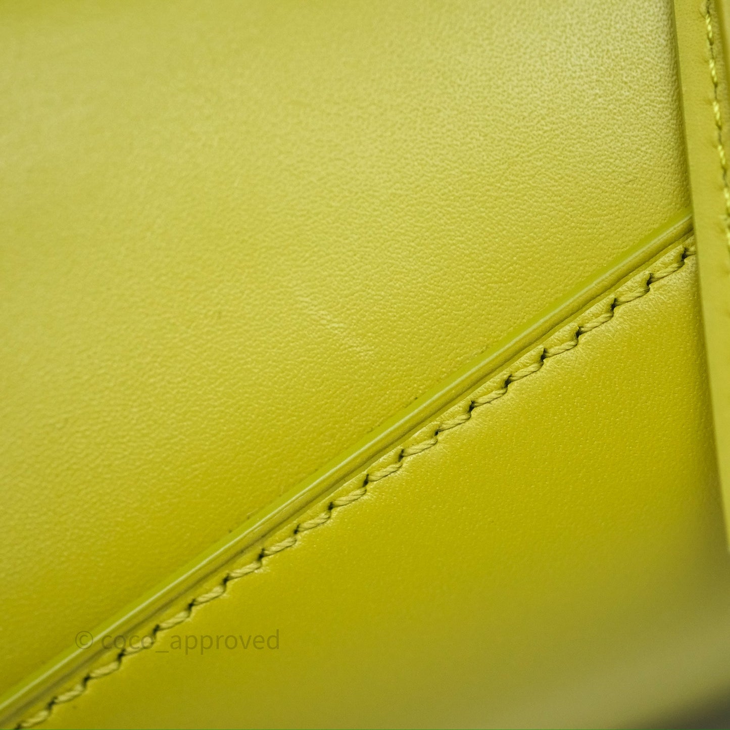 Loewe Mini Puzzle Edge Bag in Lime Smooth Calfskin