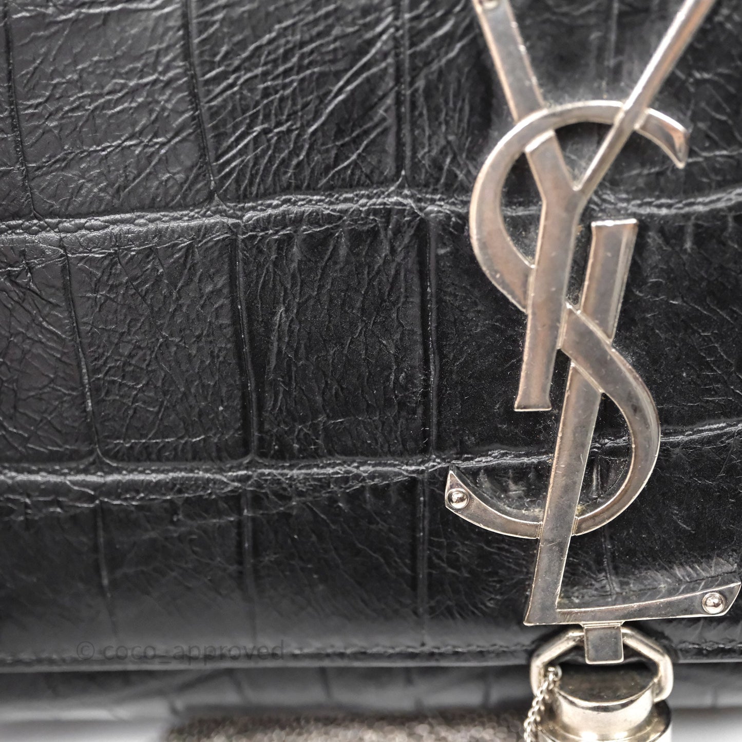 Saint Laurent Kate Tassel Bag Black Silver Hardware
