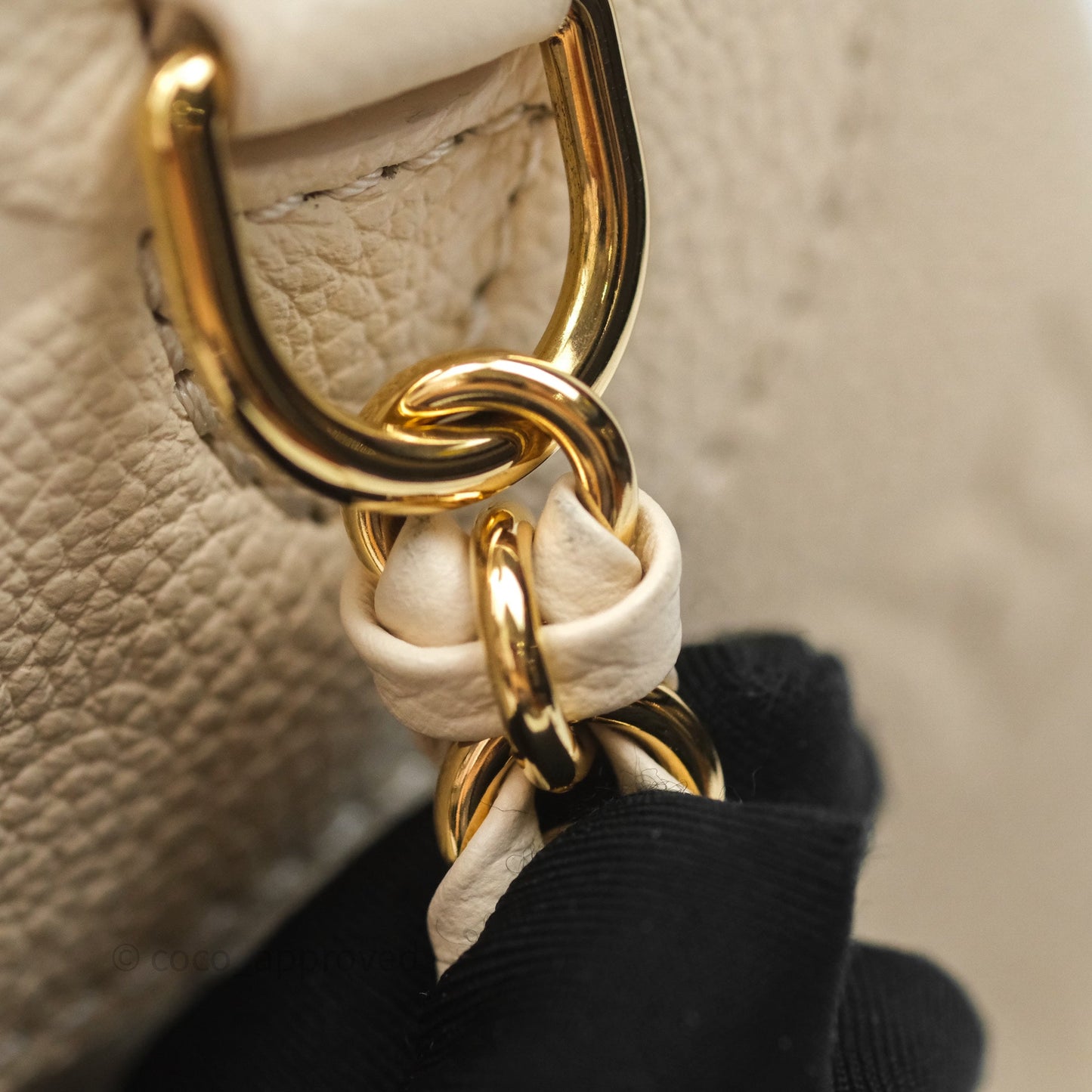 Louis Vuitton Backup Cream Monogram Empreinte Leather