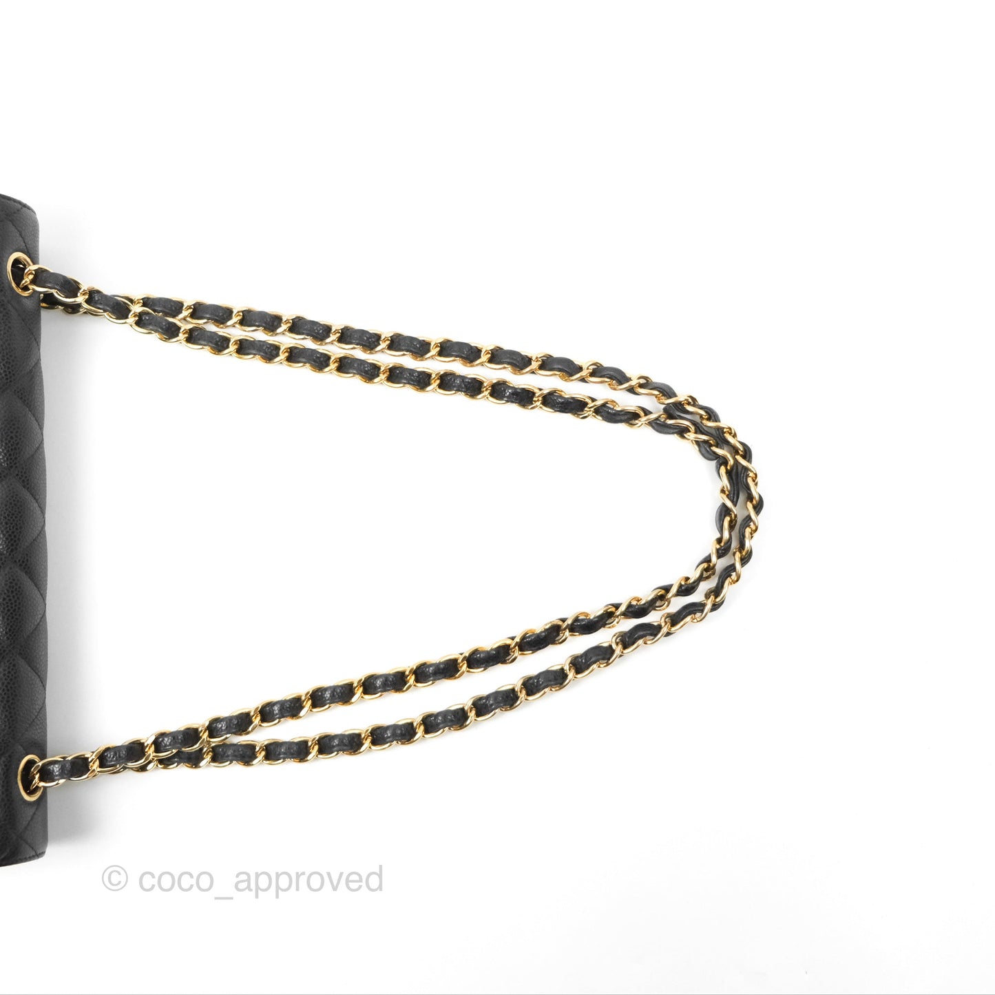 Chanel Jumbo Double Flap Quilted Black Caviar Gold Hardware⁣⁣