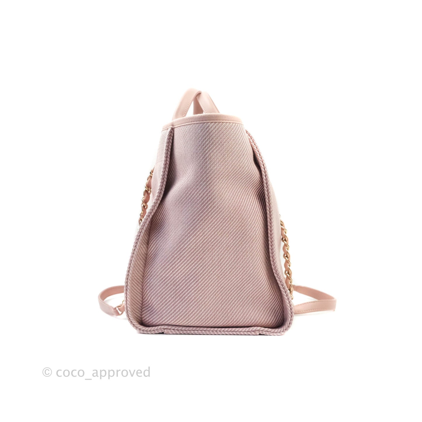 Chanel Large Deauville Pink Canvas 20A