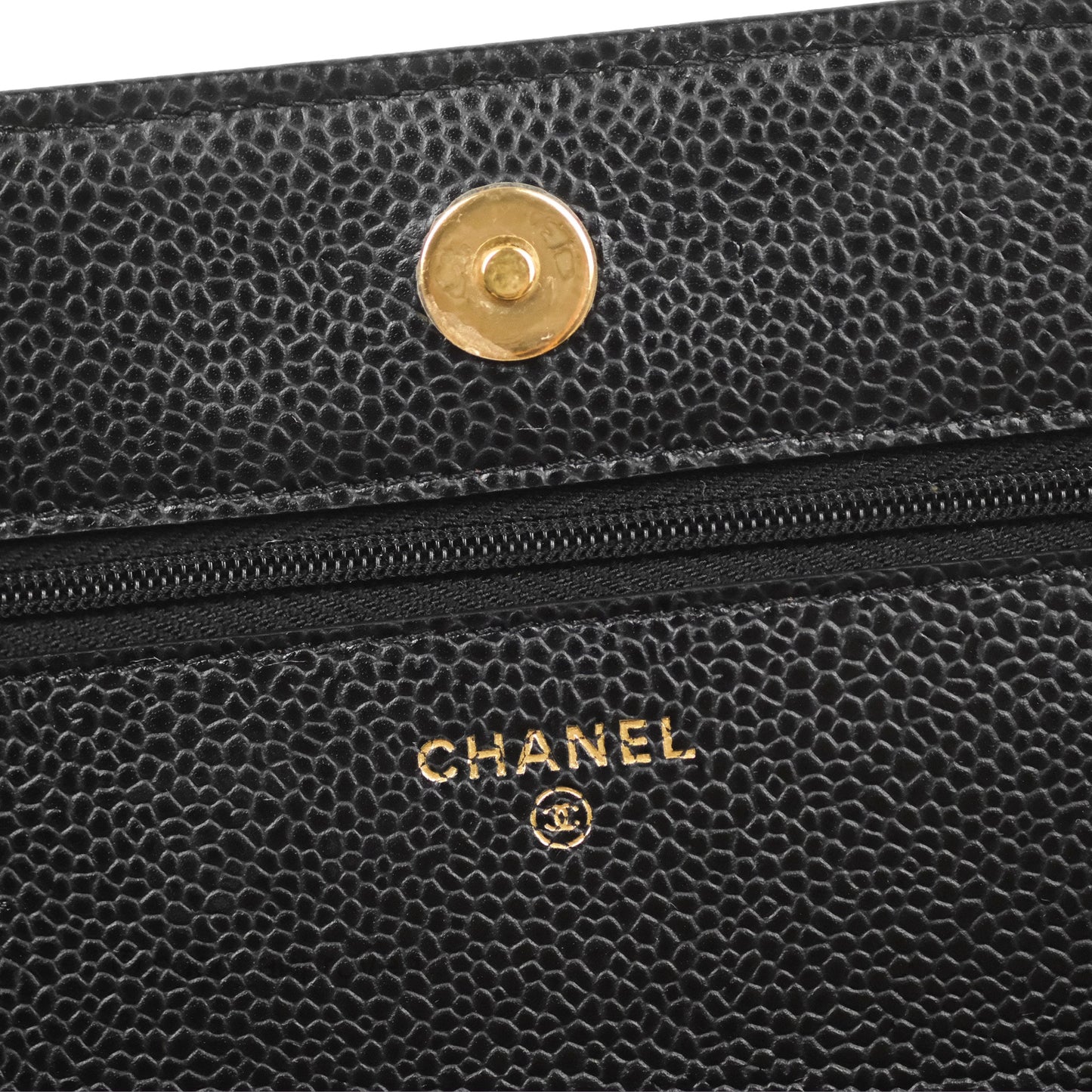 Chanel Classic Quilted WOC Black Caviar Gold Hardware