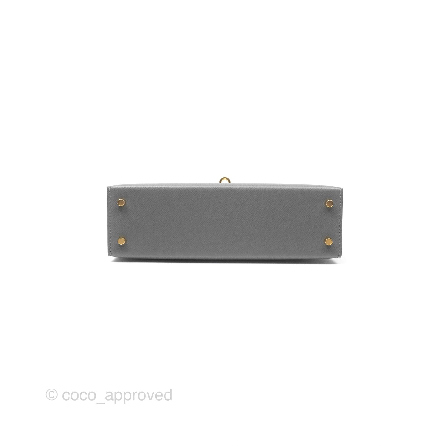 Hermès Mini Kelly II Gris Meyer 0L Madame Leather Gold Hardware