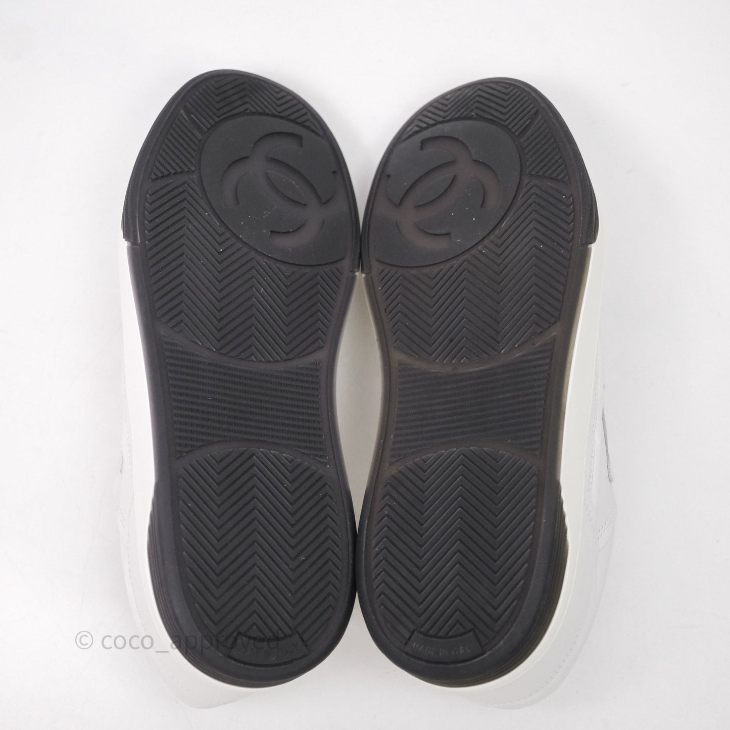 Chanel Logo Sneakers White Size 39