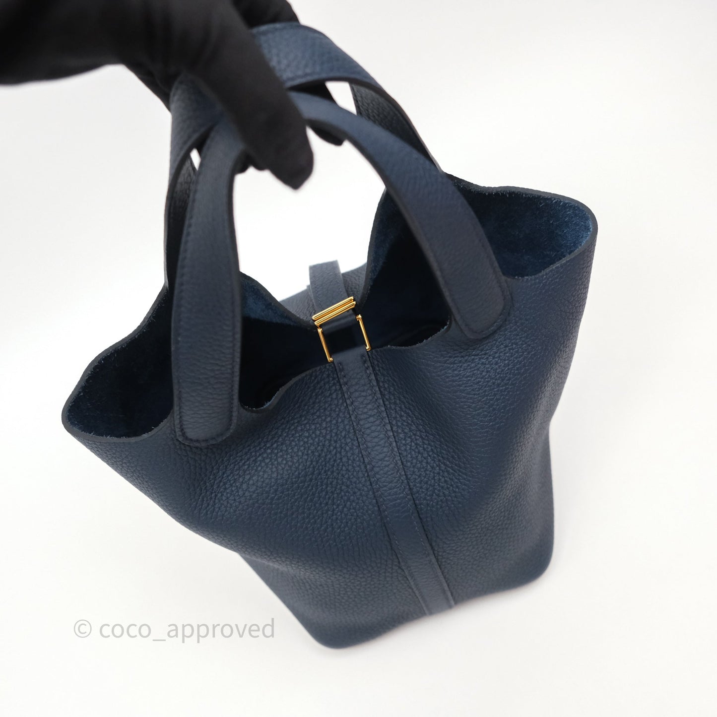 Hermès Picotin Lock 18 Bleu de Prusse 7P Clemence Gold Hardware