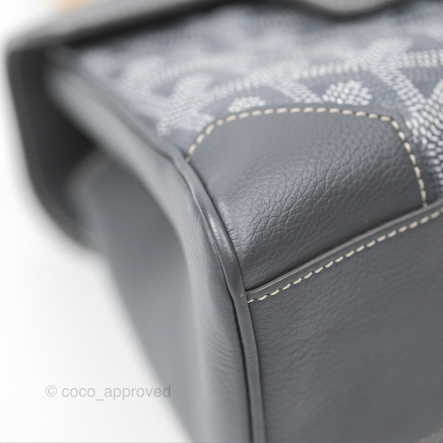 Goyard Saïgon Mini Bag Chevroches Calfskin Grey Silver Hardware