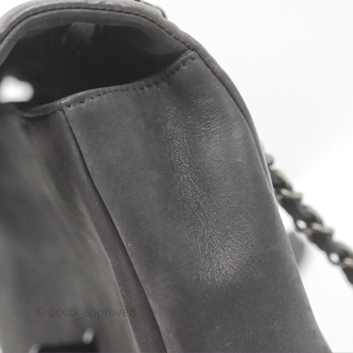 Chanel New Chic Flap Dark Grey Calfskin Ruthenium Hardware