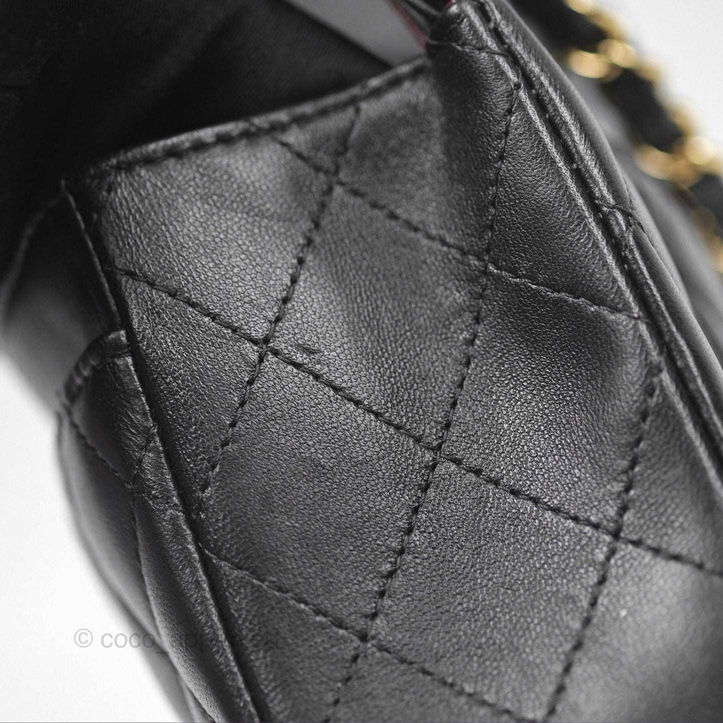 Chanel Small Classic Flap Quilted Black Lambskin Gold Hardware