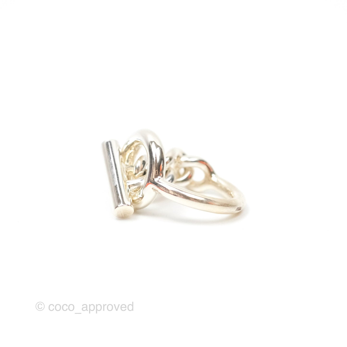Hermes Croisette Ring Large Model Sterling Silver