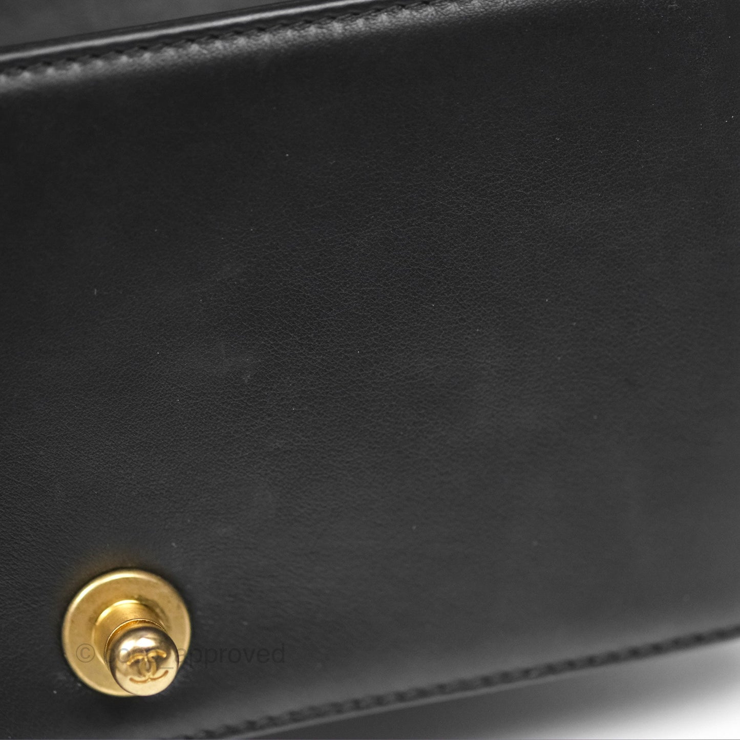 Chanel Small Boy Black Calfskin Aged Gold Hardware