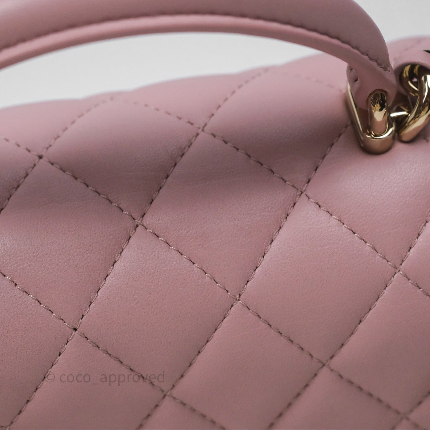 Chanel Top Handle Mini Rectangular Flap Lilac Pink Lambskin Gold Hardware