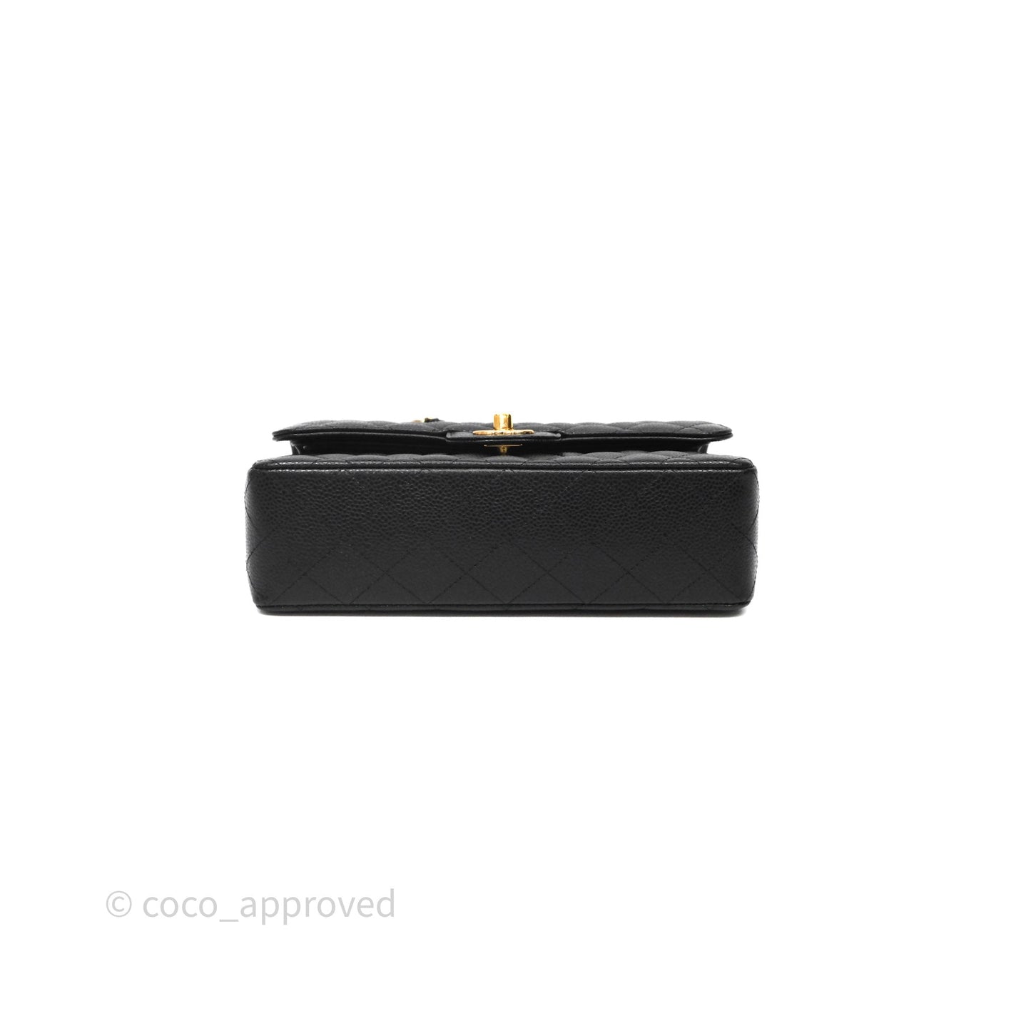 Chanel Small Classic Flap Quilted Black Caviar Gold Hardware