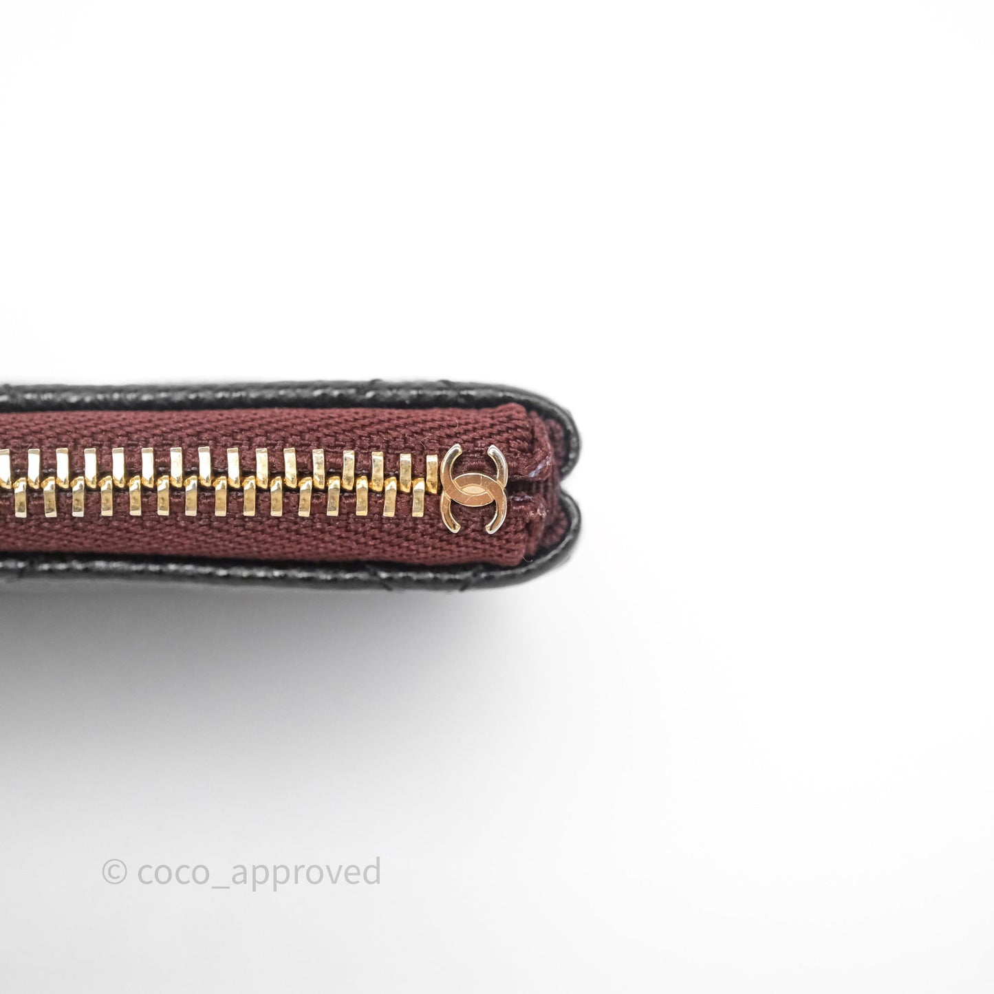 Chanel Quilted Mini O case Black Caviar Gold Hardware