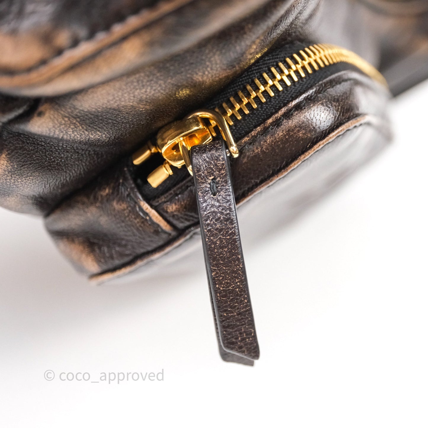 Miumiu Nappa leather Pocket bag Coffee