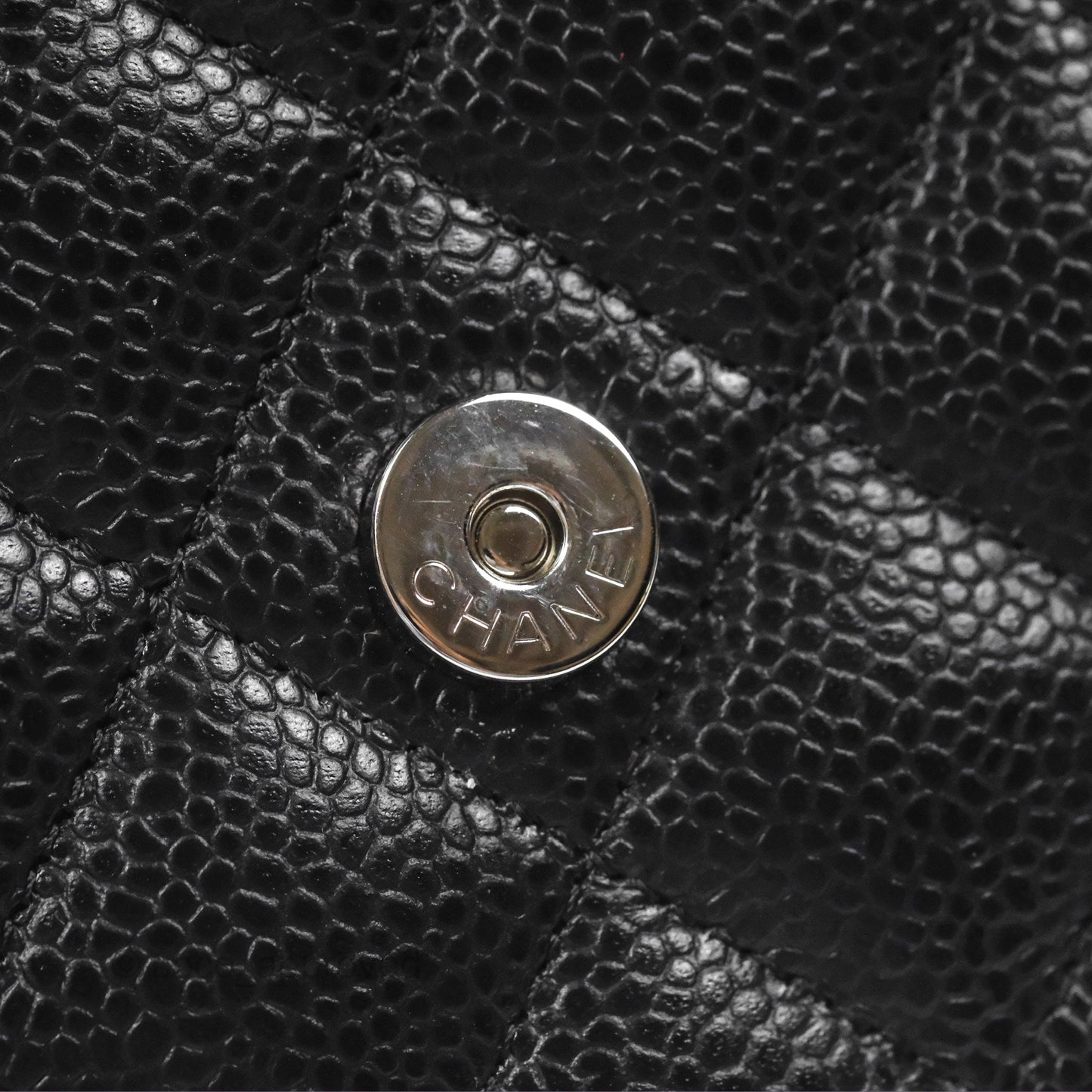 Chanel Quilted Classic WOC Black Caviar Silver Hardware