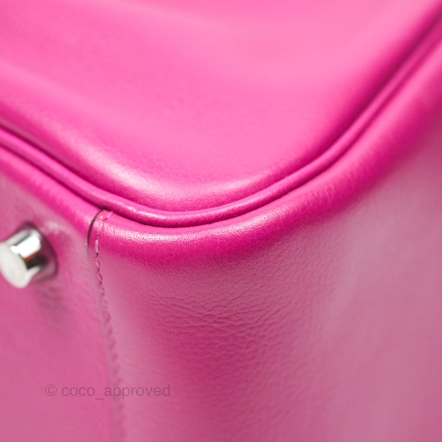 Hermès Lindy 26 Rose Pourpre Evercolor Palladium Hardware
