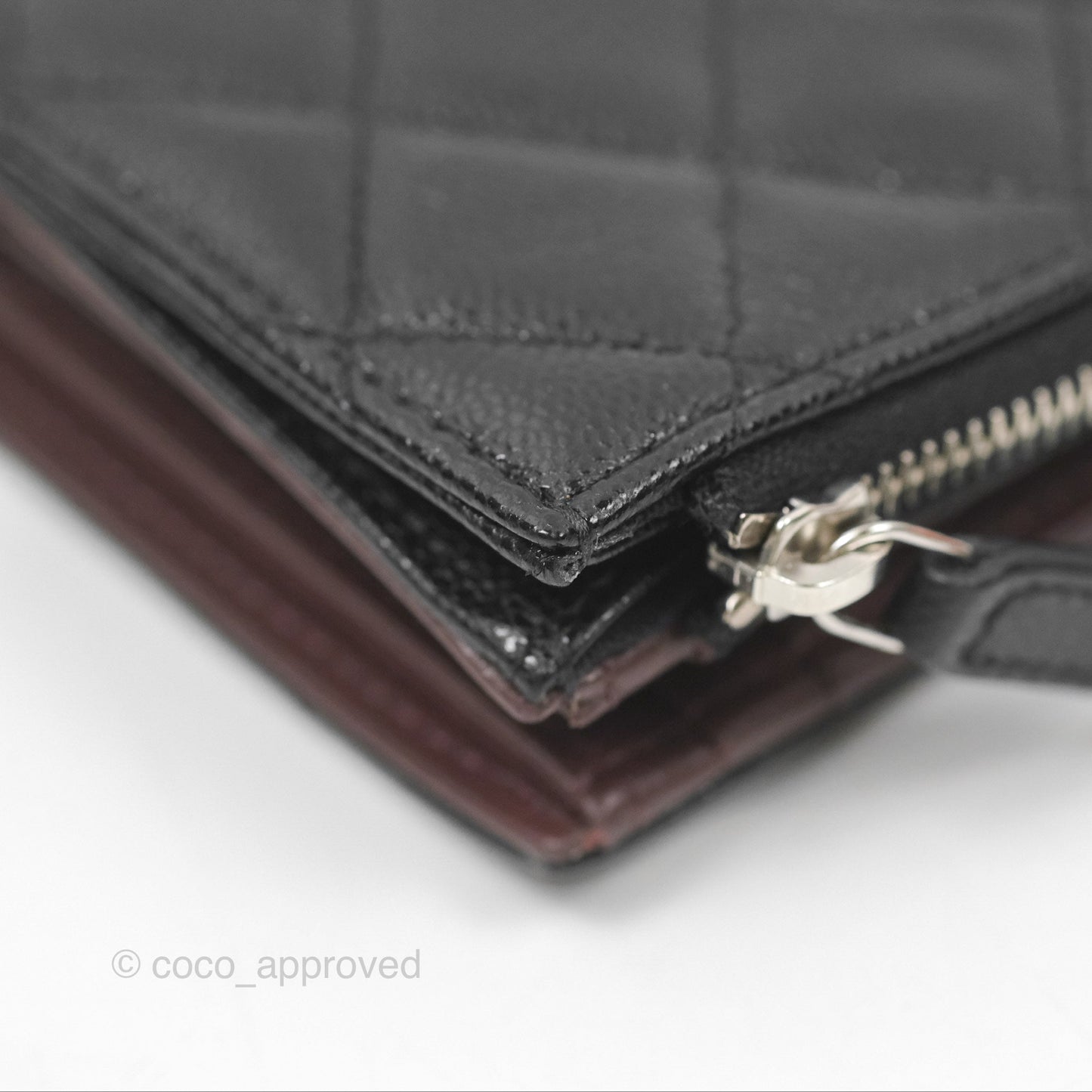 Chanel Compact Wallet Black Caviar Gold Hardware 23A