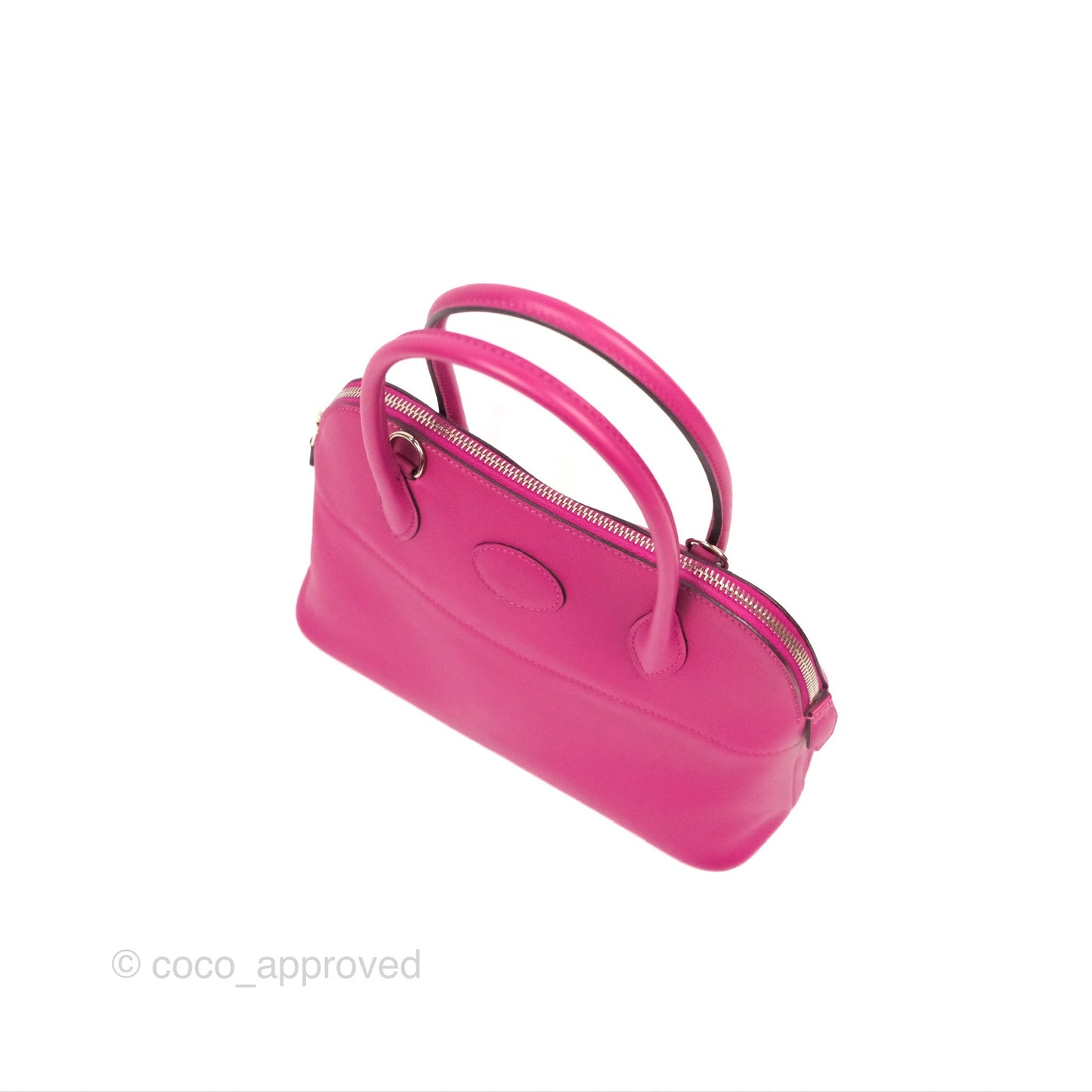 Hermès Bolide 27 Rose Pourpre Swift Palladium Hardware