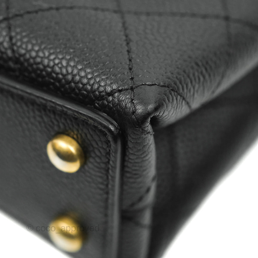 Chanel Chic Affinity Small Grained Calfskin Black Aged Gold Hardware