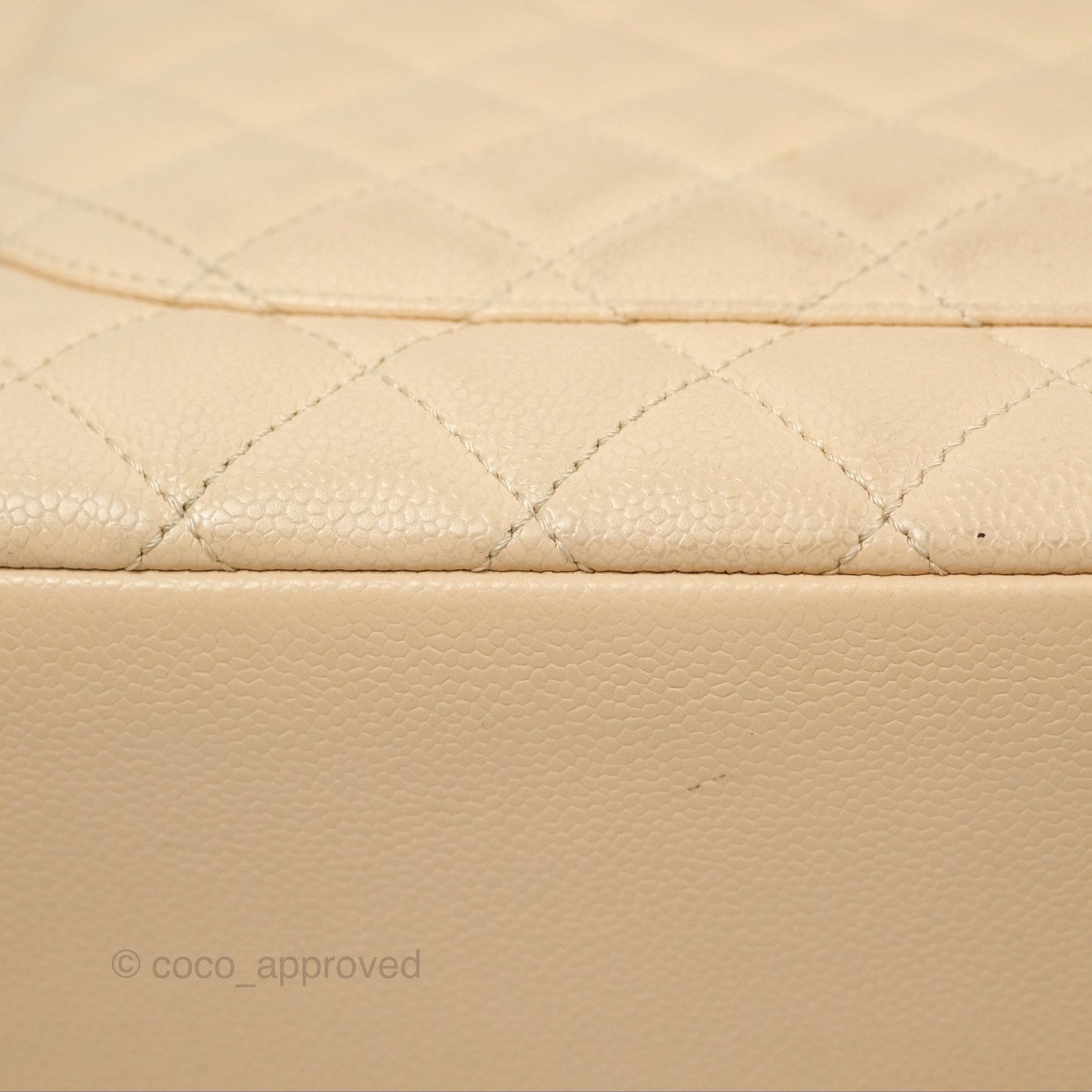 Chanel GST Beige Caviar Silver Hardware