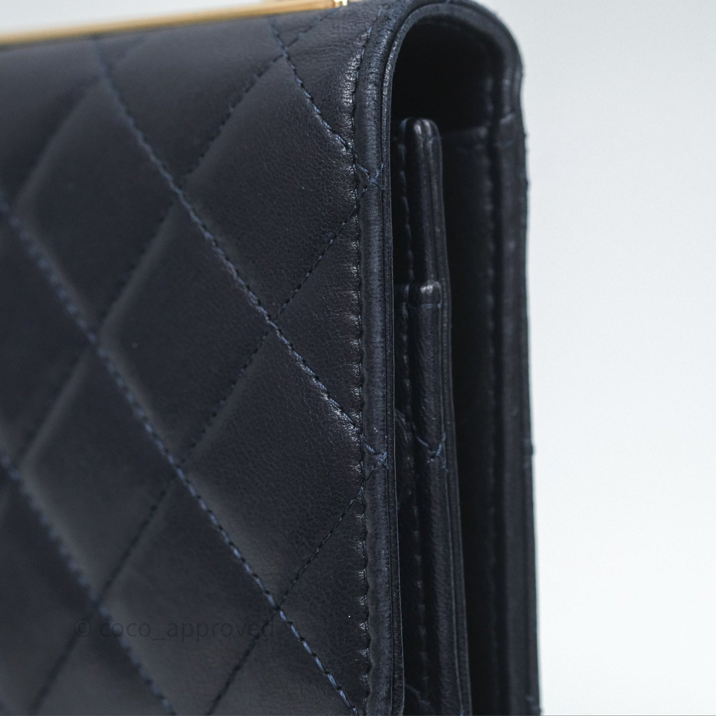 Chanel Trendy CC WOC Wallet On Chain Navy Lambskin Gold Hardware