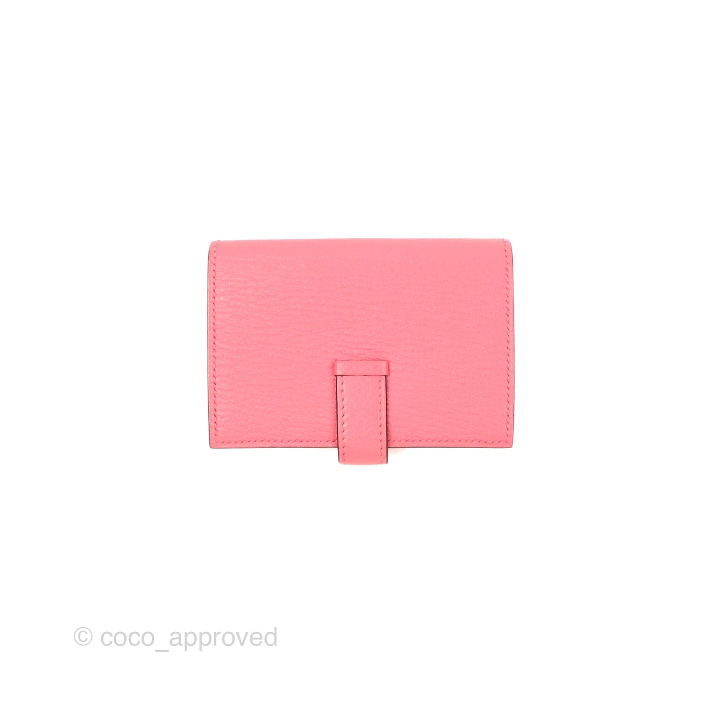 Hermès Bearn Card Holder Rose Ete Chevre Mysore Palladium Hardware
