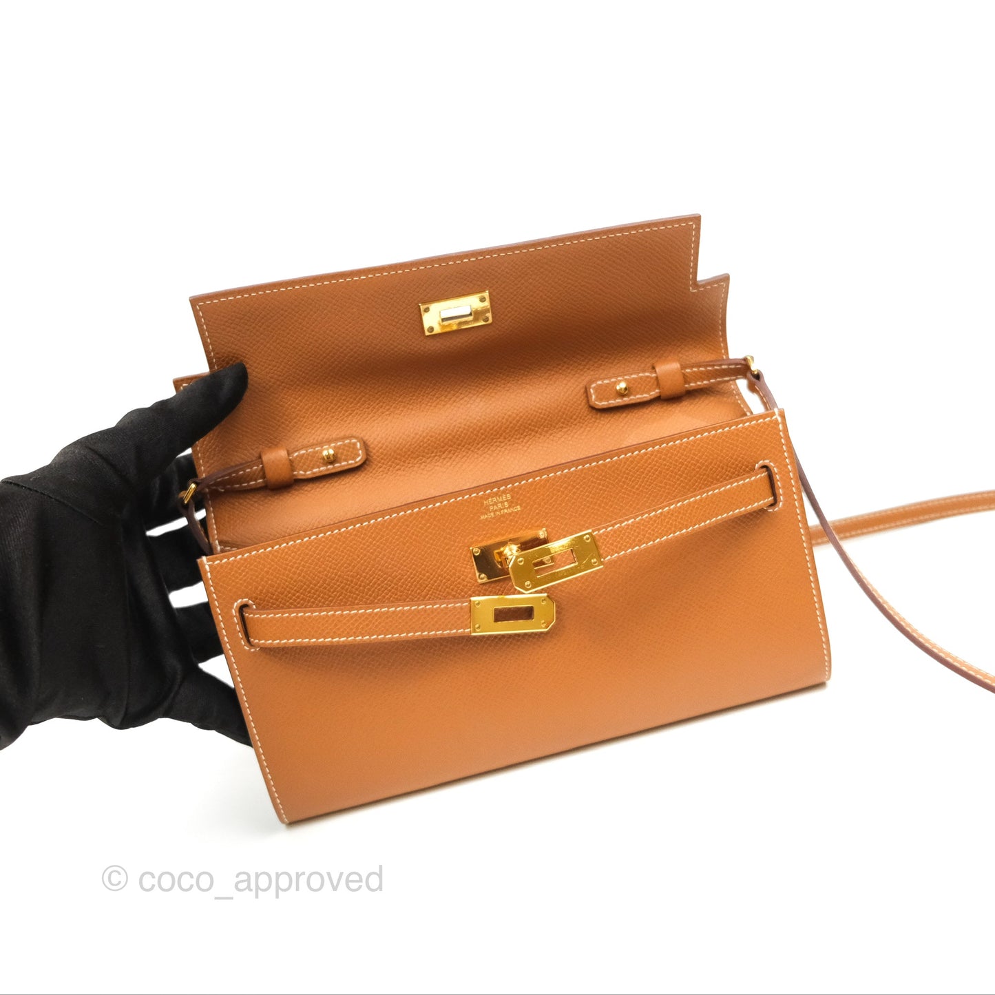 Hermès Kelly To Go Wallet Gold Epsom Gold Hardware