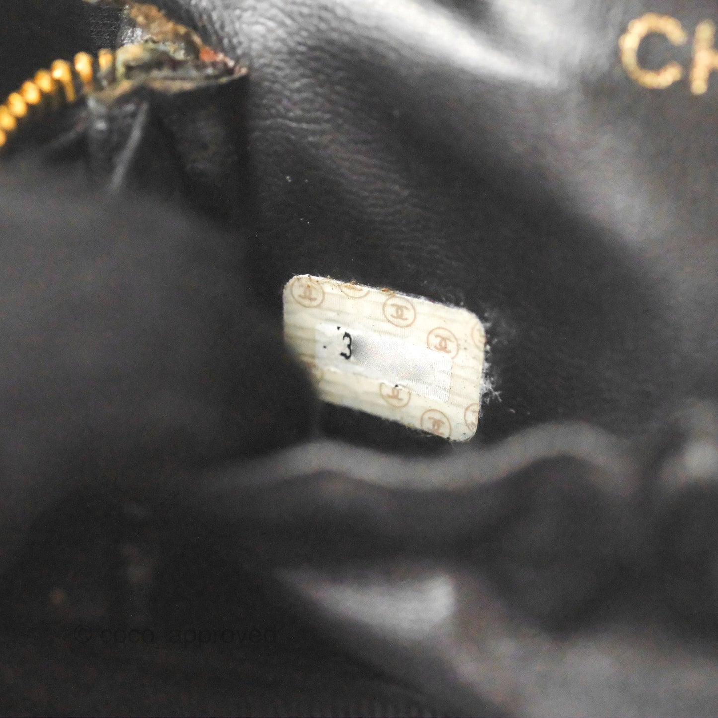 Chanel Vintage Vanity Case Black Caviar Gold Hardware
