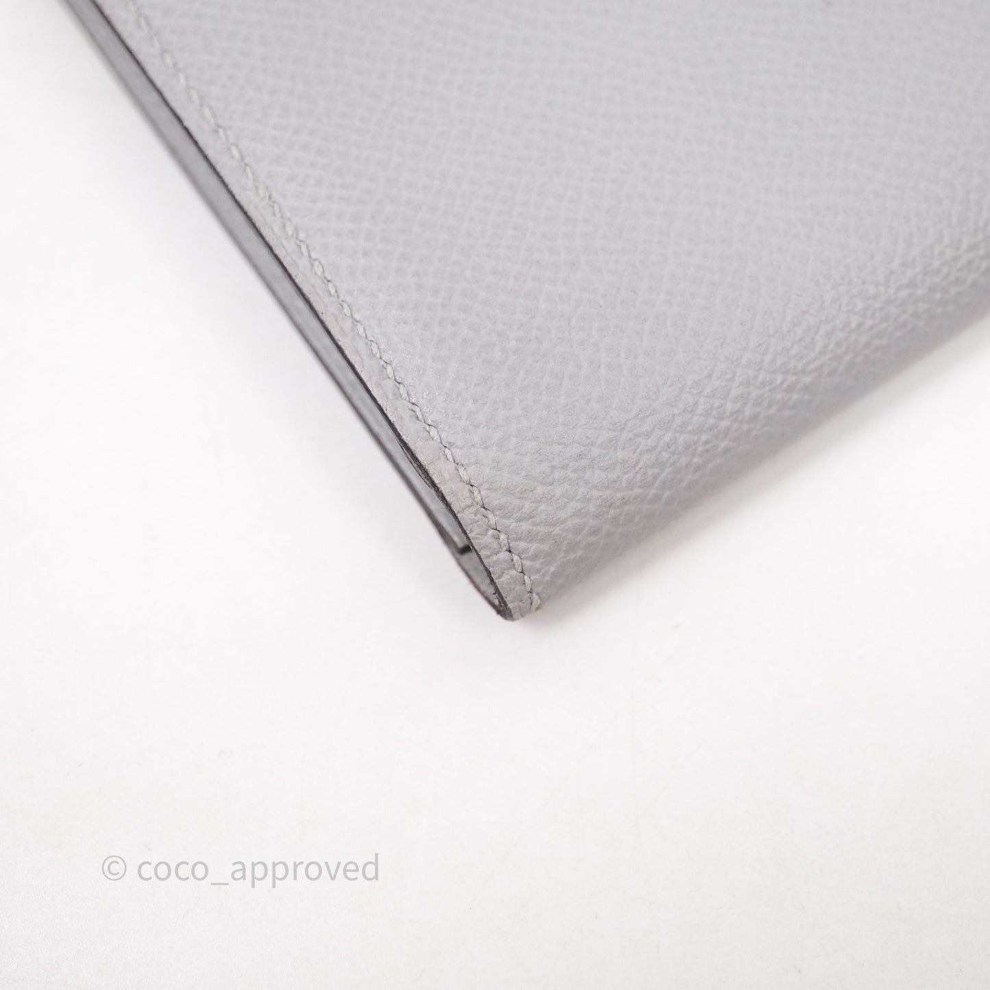 Hermès Bearn Long Wallet Gris Epsom Palladium Hardware