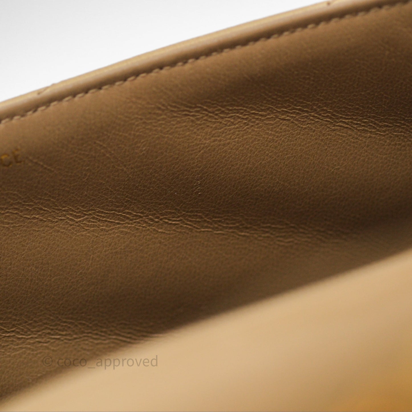 Chanel Vintage Medium Flap Chevron Beige Lambskin 24K Gold Hardware