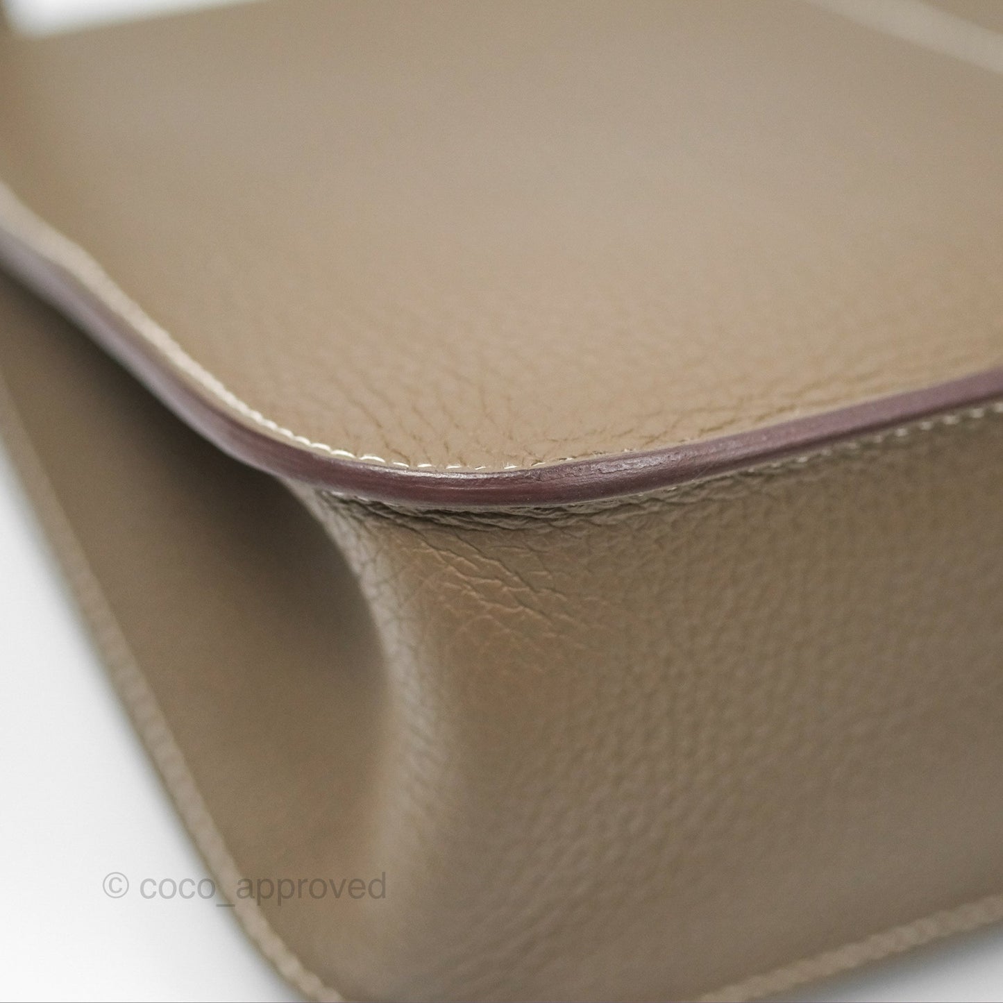 Hermès Halzan 25 Etoupe Clemence Gold Hardware