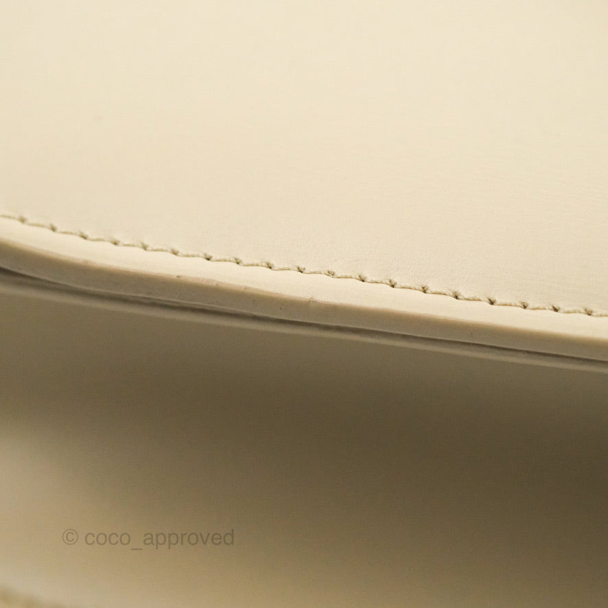 Celine Medium Classic Box Flap Ivory Calfskin