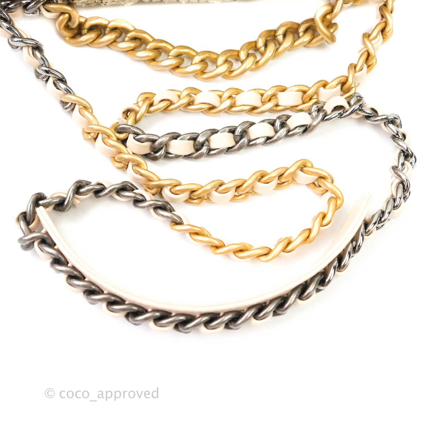 Chanel 19 Small Tweed Oreo Cream Mixed Hardware