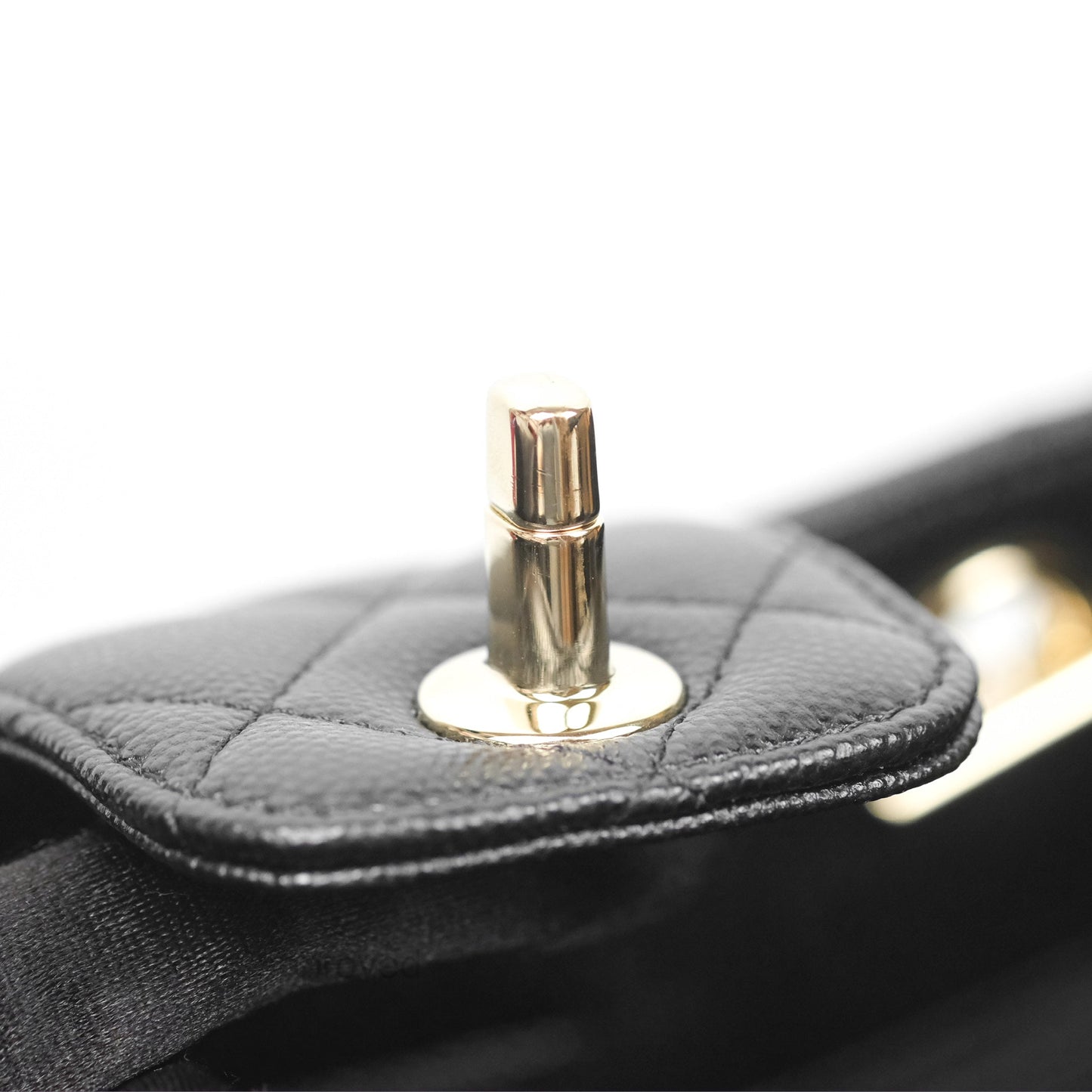 Chanel Large Shopping Tote Quilted Black Caviar Gold Hardware