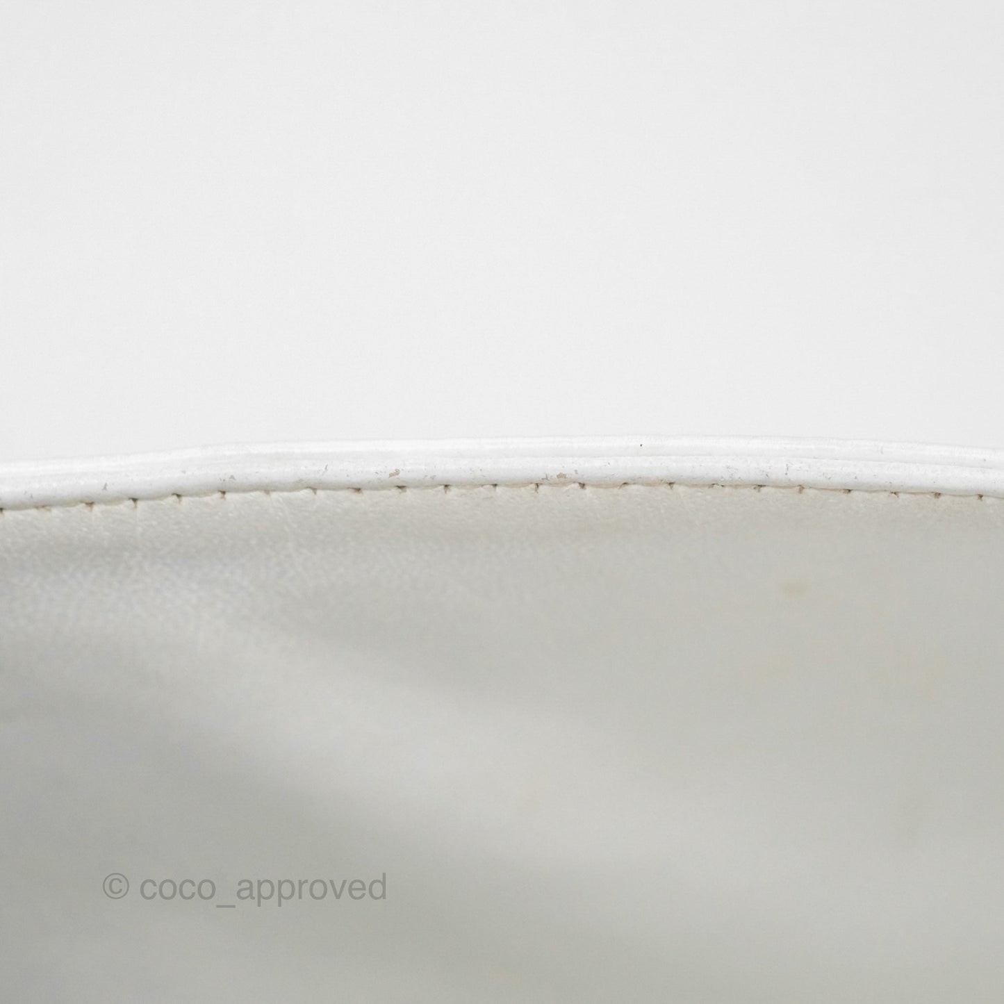 Chanel Classic M/L Medium Double Flap White Caviar Silver Hardware