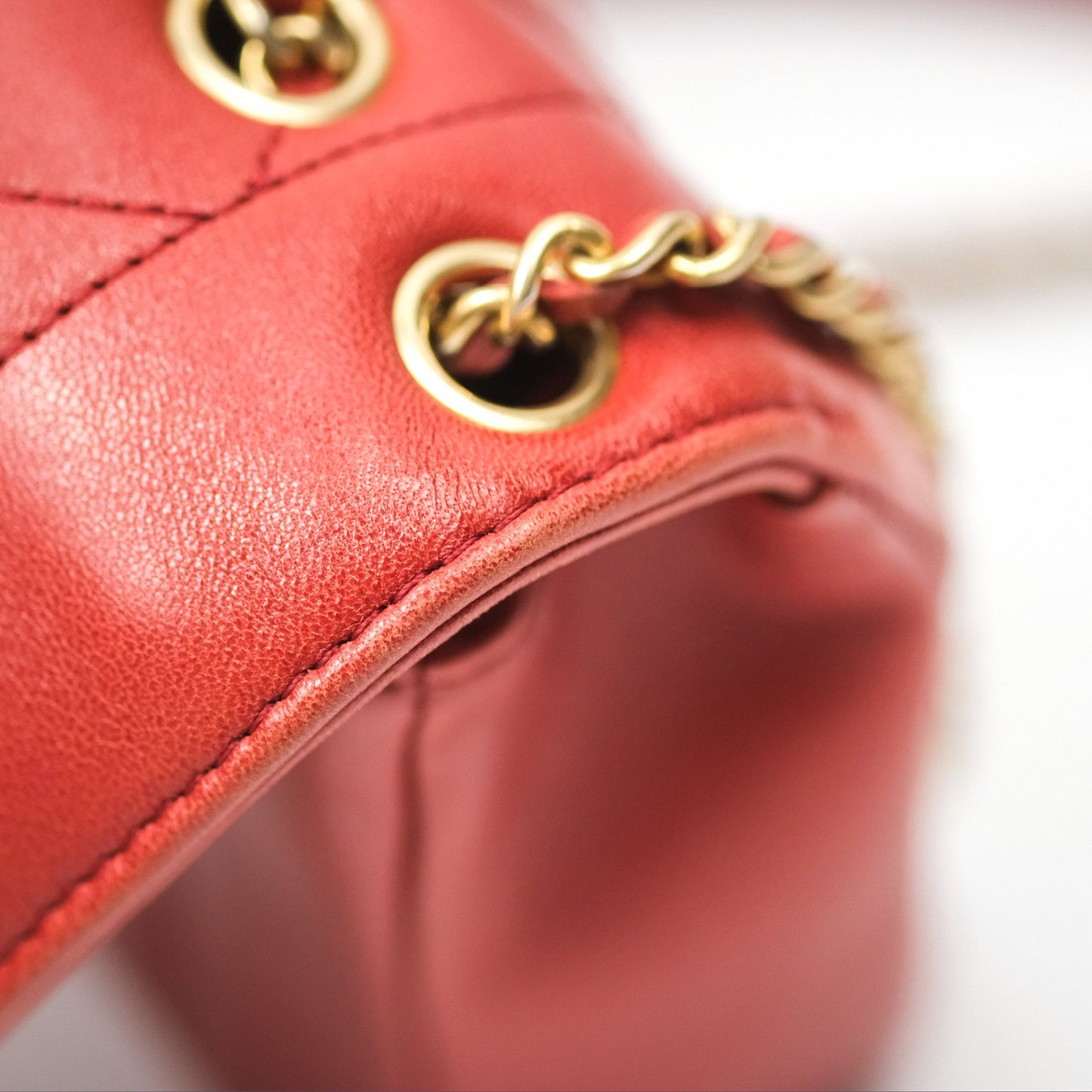 Chanel Diana Reissue Brick Red Gold Hardware