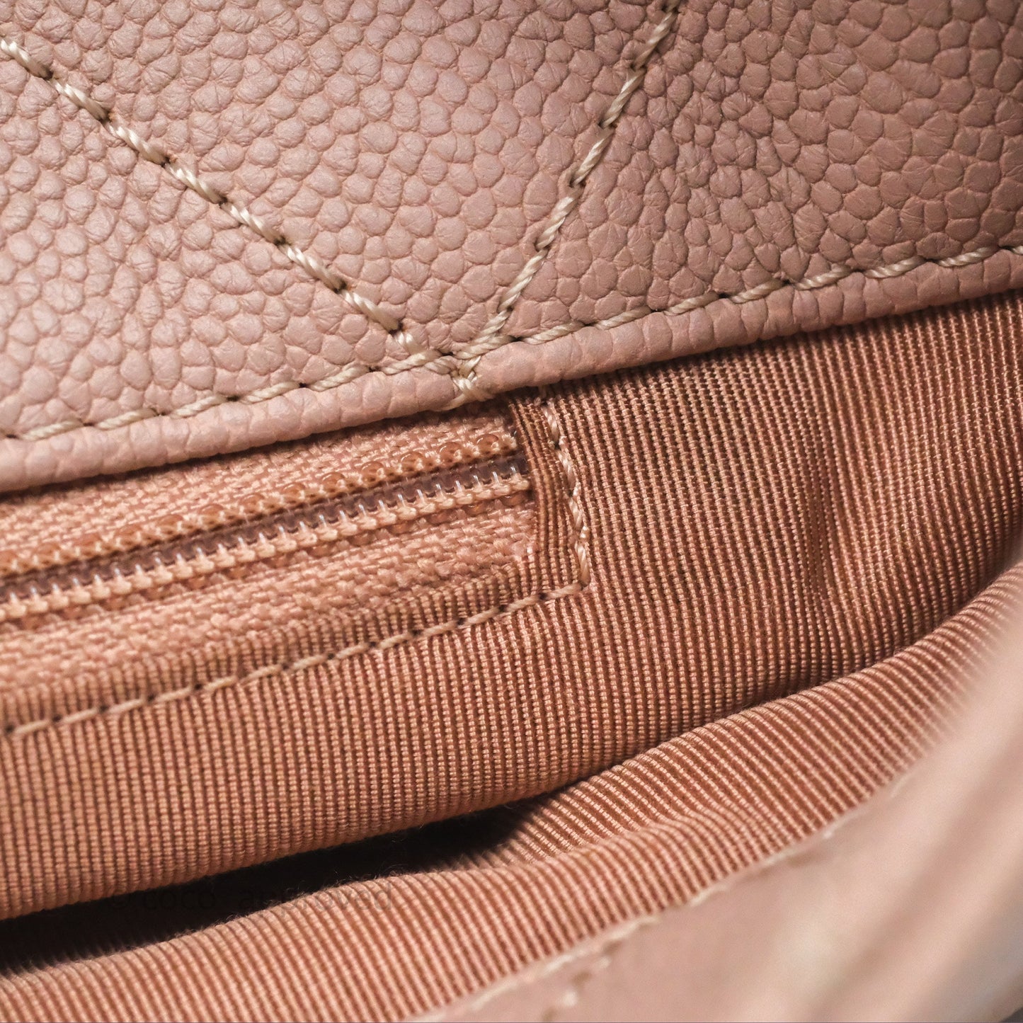 Chanel Quilted Tote Bag Pink Caviar Silver Hardware