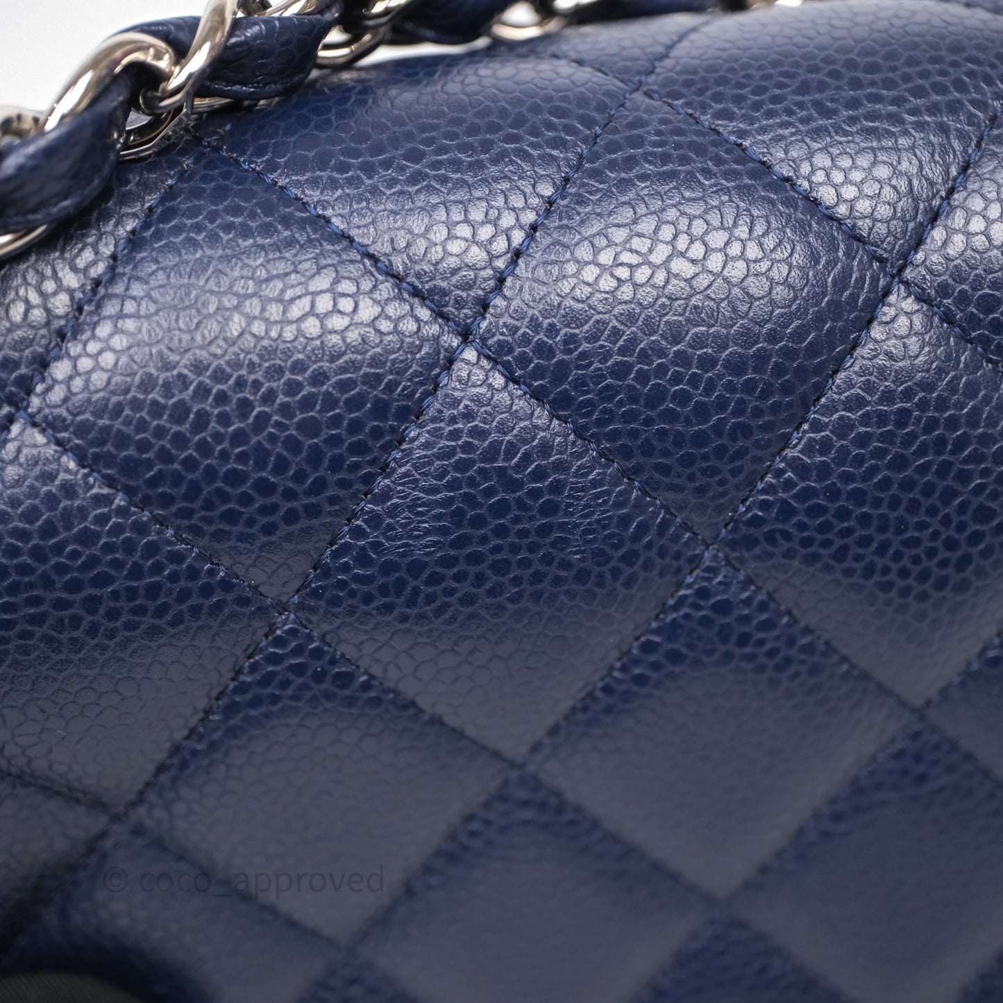 Chanel Jumbo Double Flap Navy Caviar Silver Hardware⁣⁣