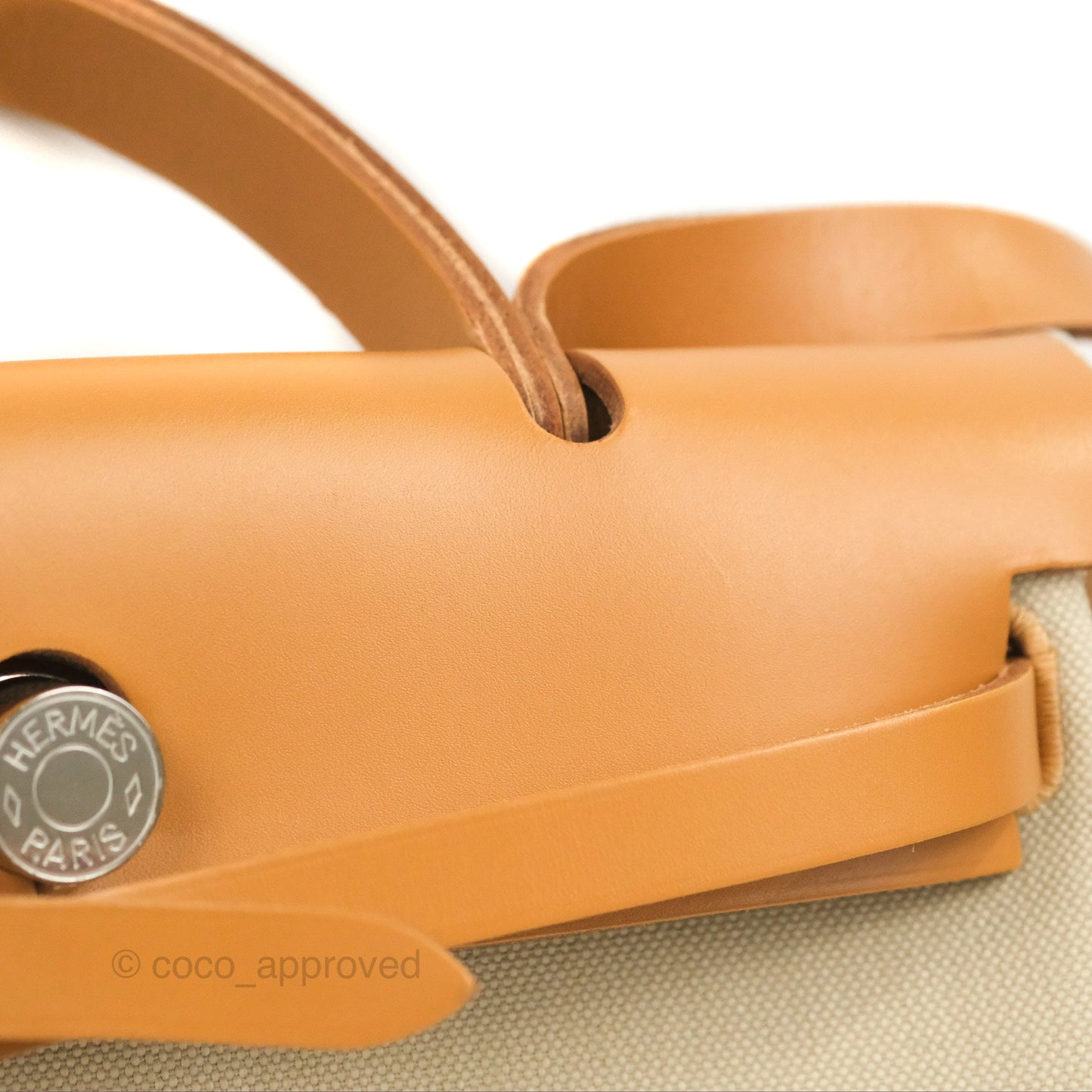 Hermès Herbag Zip 31 Retourne Natural Canvas Palladium Hardware