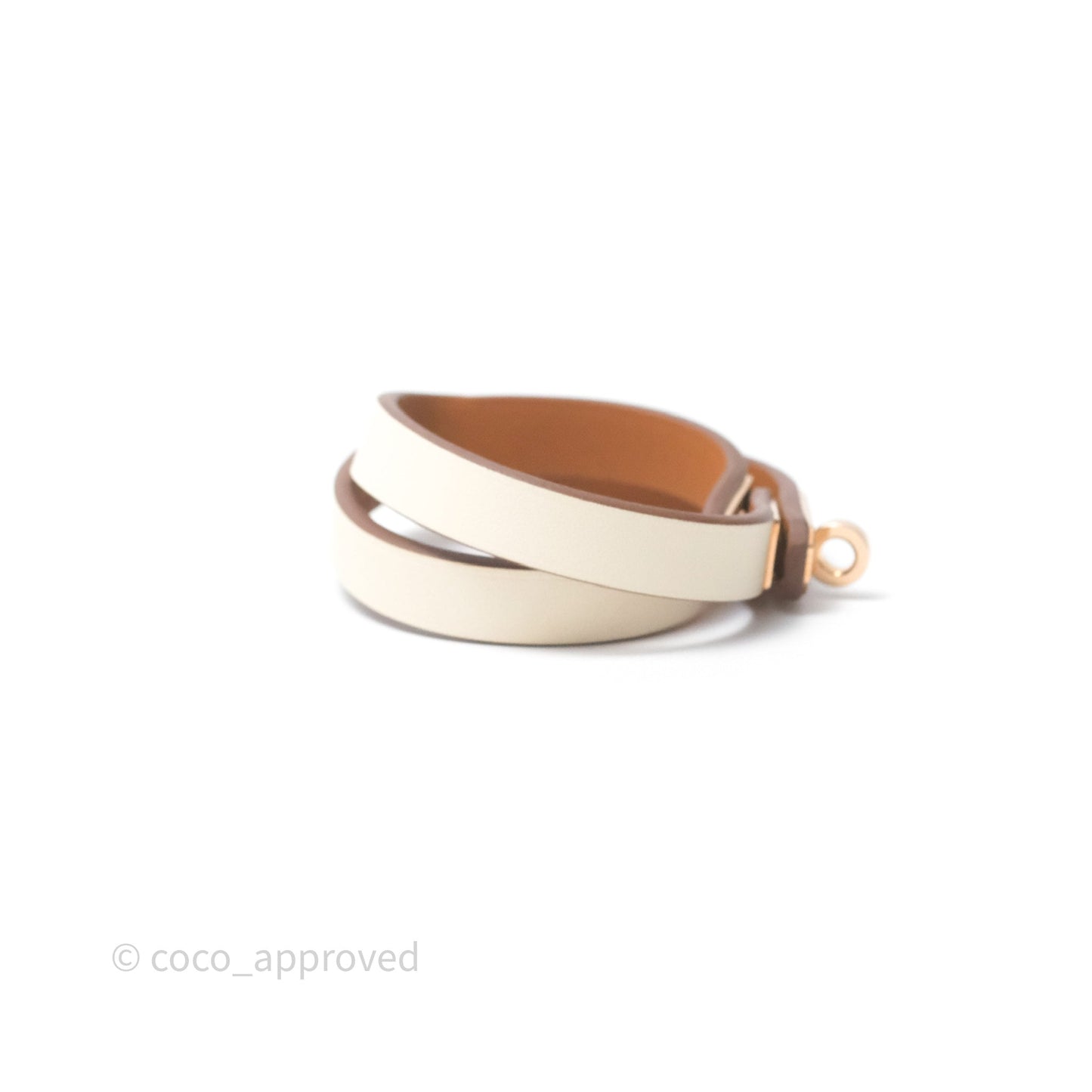 Hermès Mini Kelly Double Tour Bracelet Nata Swift Gold Hardware