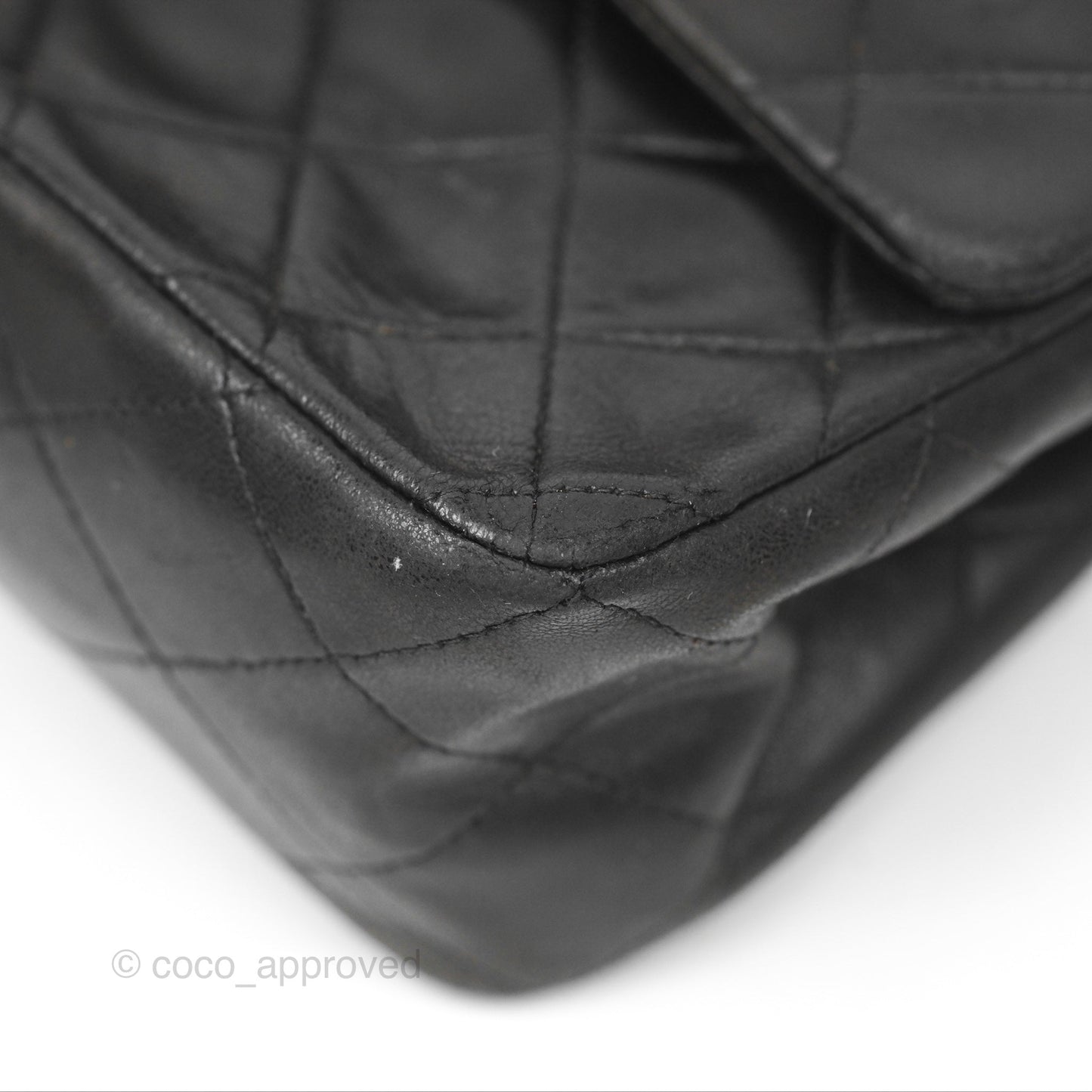 Chanel Classic Vintage Medium Flap Black Lambskin 24K Gold Hardware