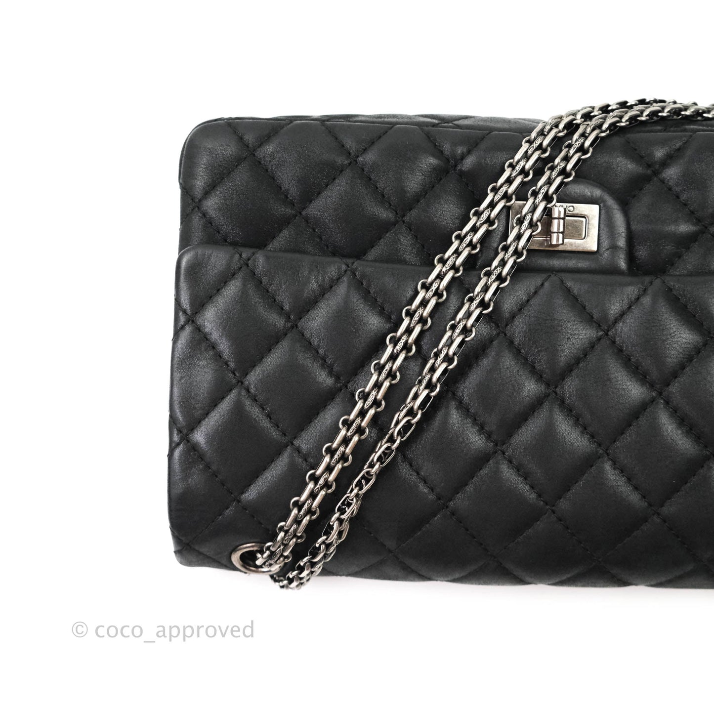 Chanel Reissue Quilted Aged Calfskin Black Ruthenium Hardware 226