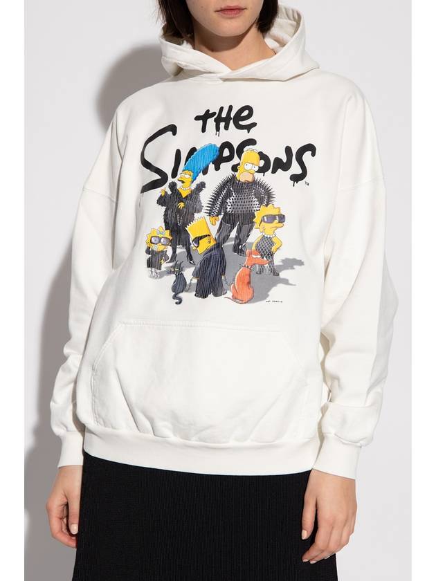 Luxury Balenciaga The Simpsons Printed Hoodie White