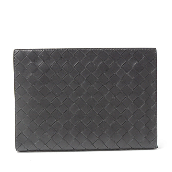 Luxury Bottega Veneta Leather Intrecciato Clutch Bag