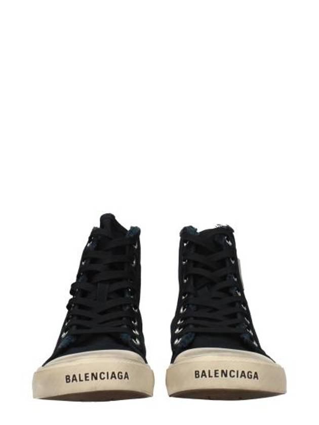 Luxury Balenciaga Paris High Top Sneakers Black